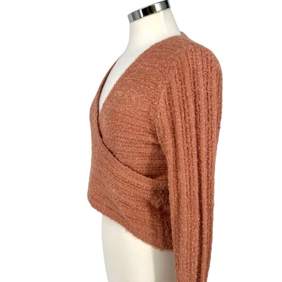 Le Lis Collection Textured Wrap Sweater Pink Size Medium - Picture 4 of 11